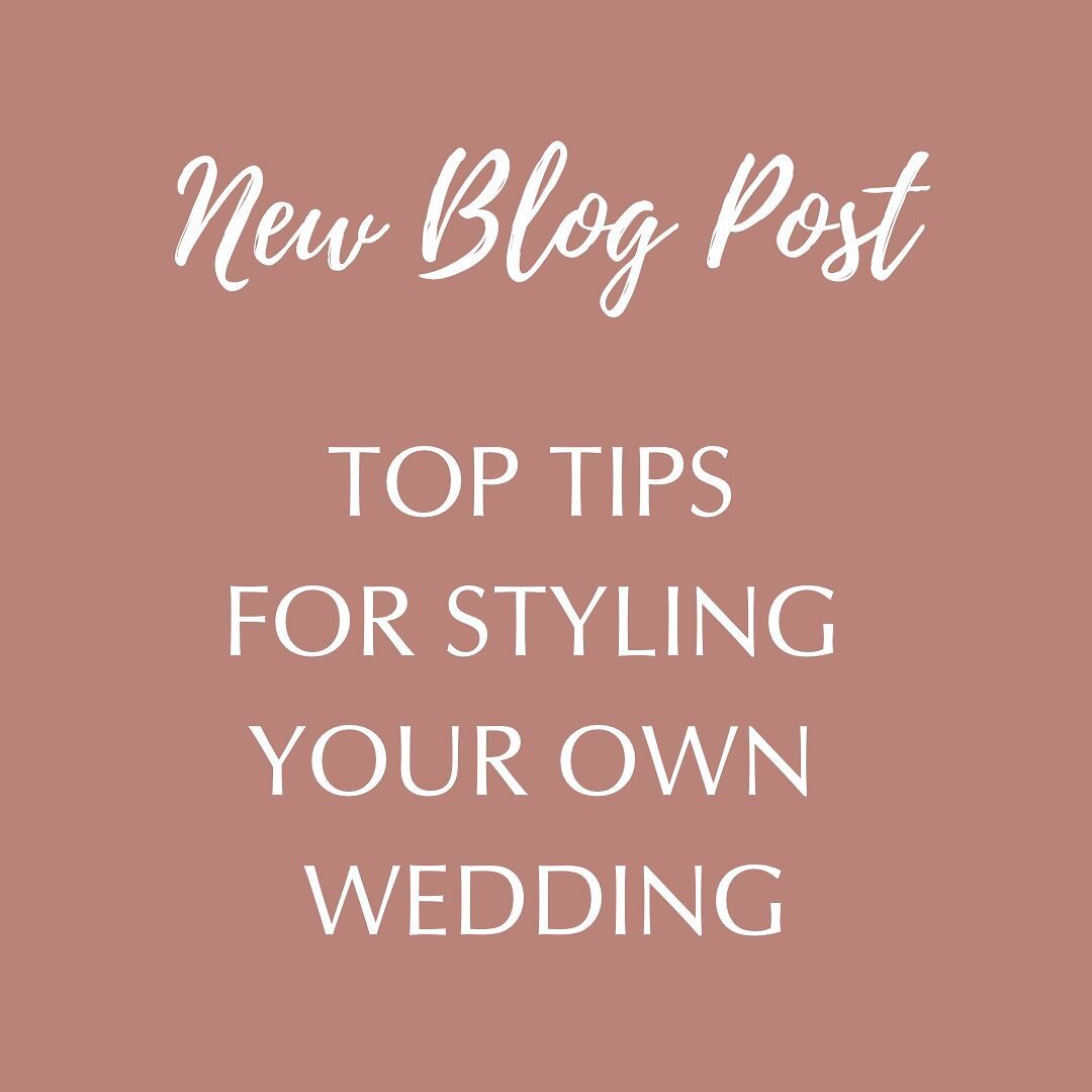 Styling your own wedding can be a fun and rewarding experience, but it also has the potential to become overwhelming very quickly! 

Grab my top tips to help you style your big day like a pro with my latest blog post over on the website. 🔗👆

#diywe