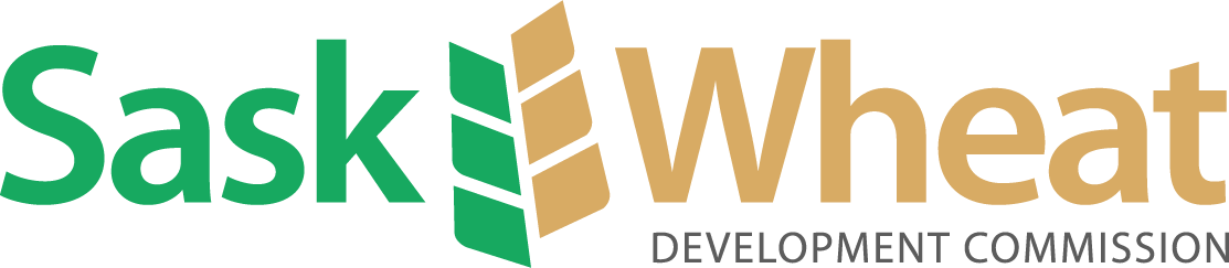 Green and Gold Sask Wheat Development Commission Logo