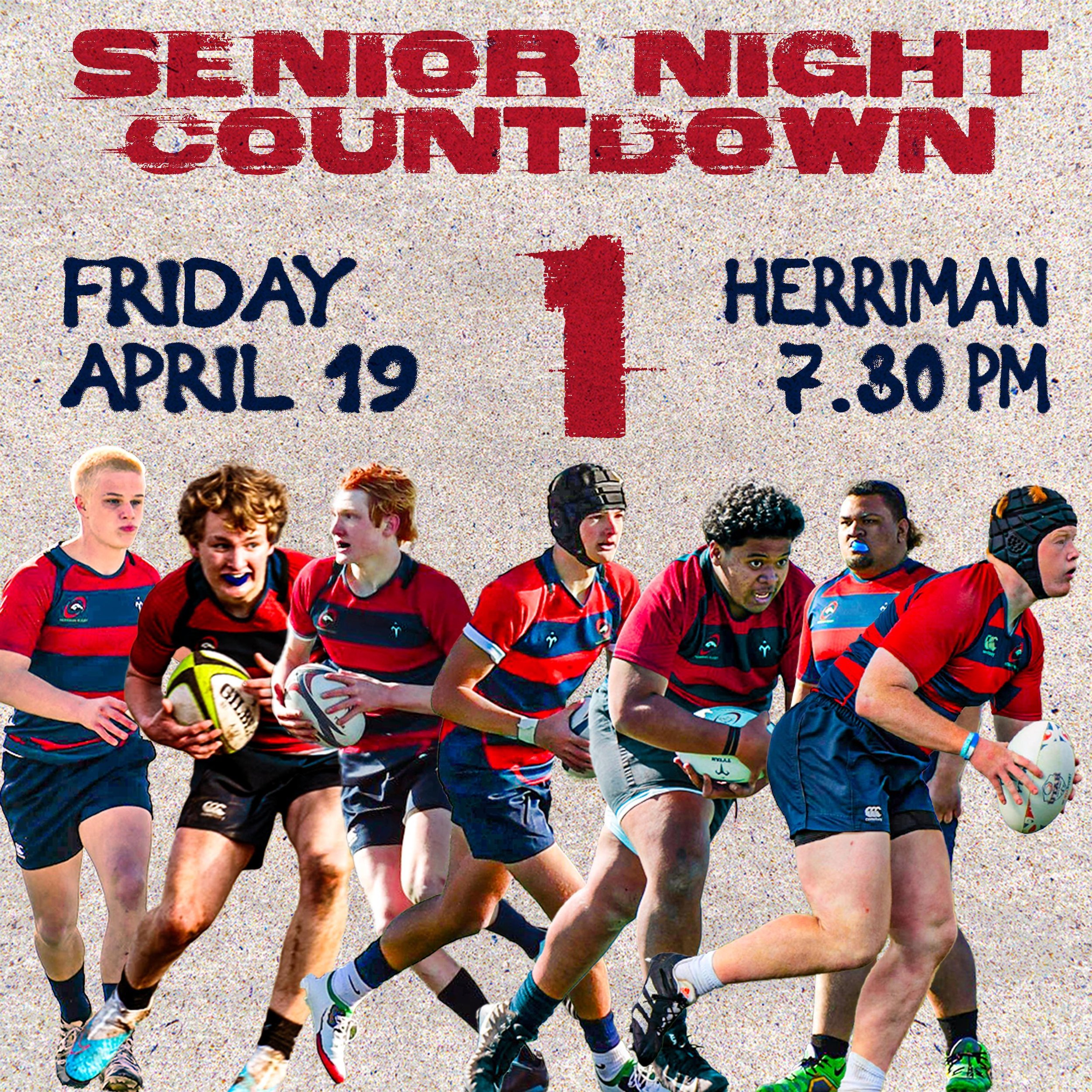 Tomorrow is the day!

Clear the schedule. Cancel your plans. Be there at Herriman High School at 7:30 PM as we send our Seniors off. We promise you won&rsquo;t want to miss it. See you then!