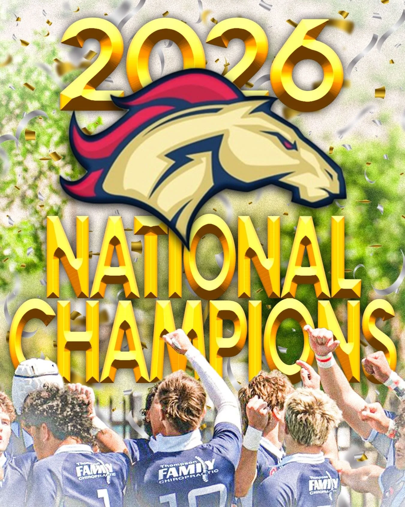 Your Herriman Mustangs are your 2026 Boys Single School National Champions! 🏆