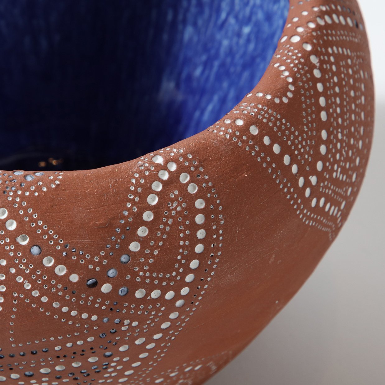 Port Royal Yabba I, 2023, Terracotta, Underglaze and Glaze, 5.5 x 7 x 7 in