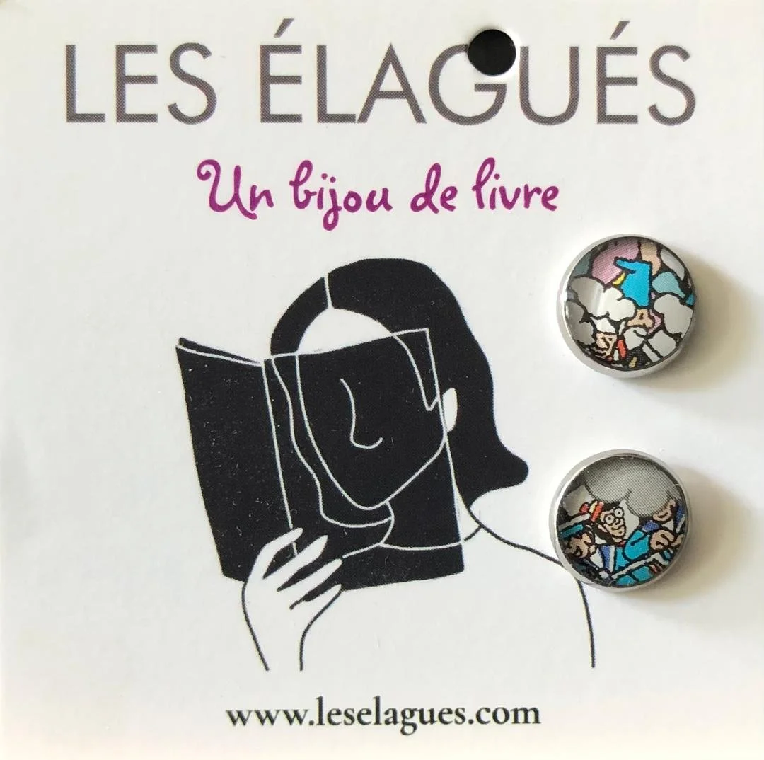 Boucles d'oreilles "Charlie/inox" - puces