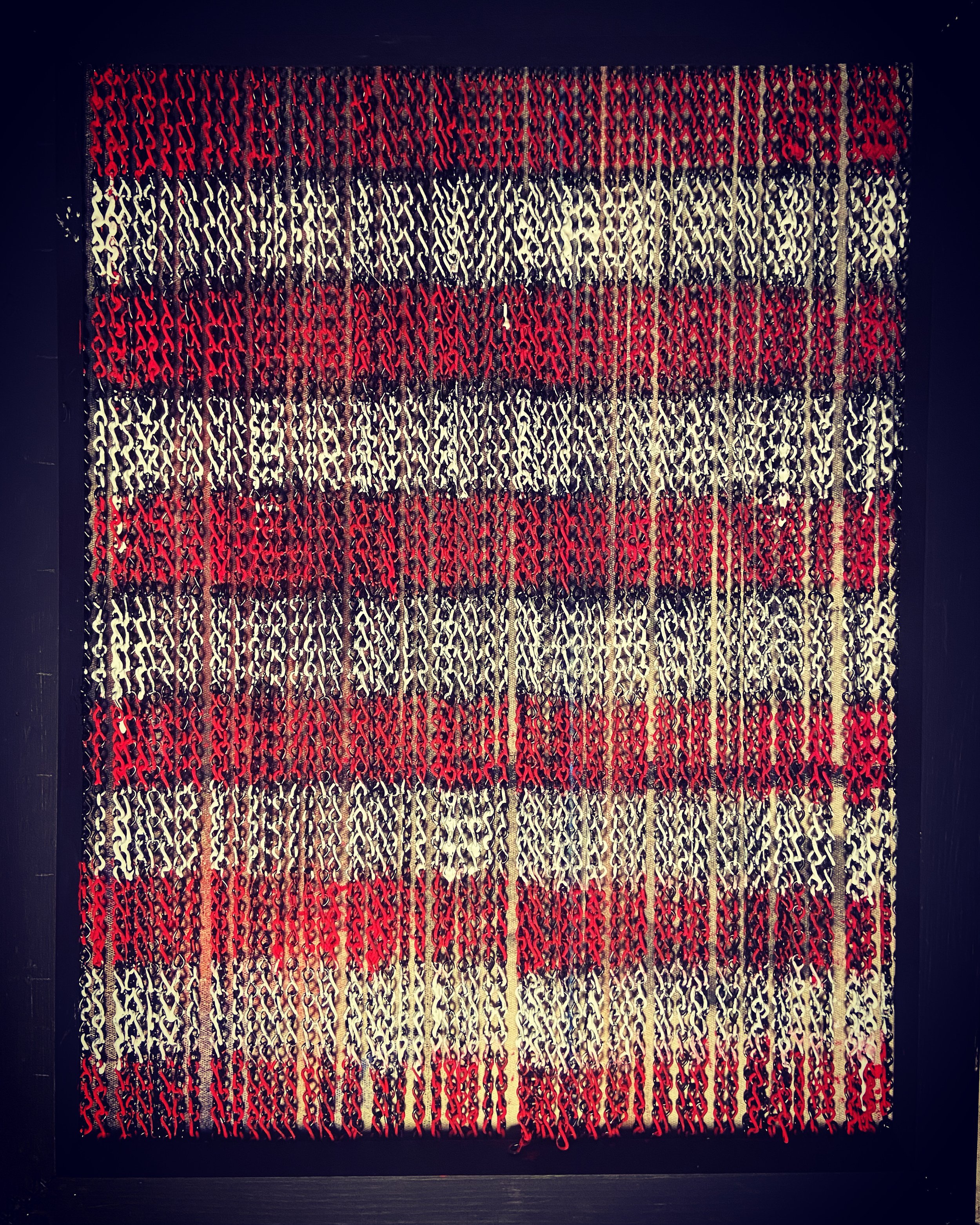 american chains- enamel paint on jack chain- 20x30.JPG