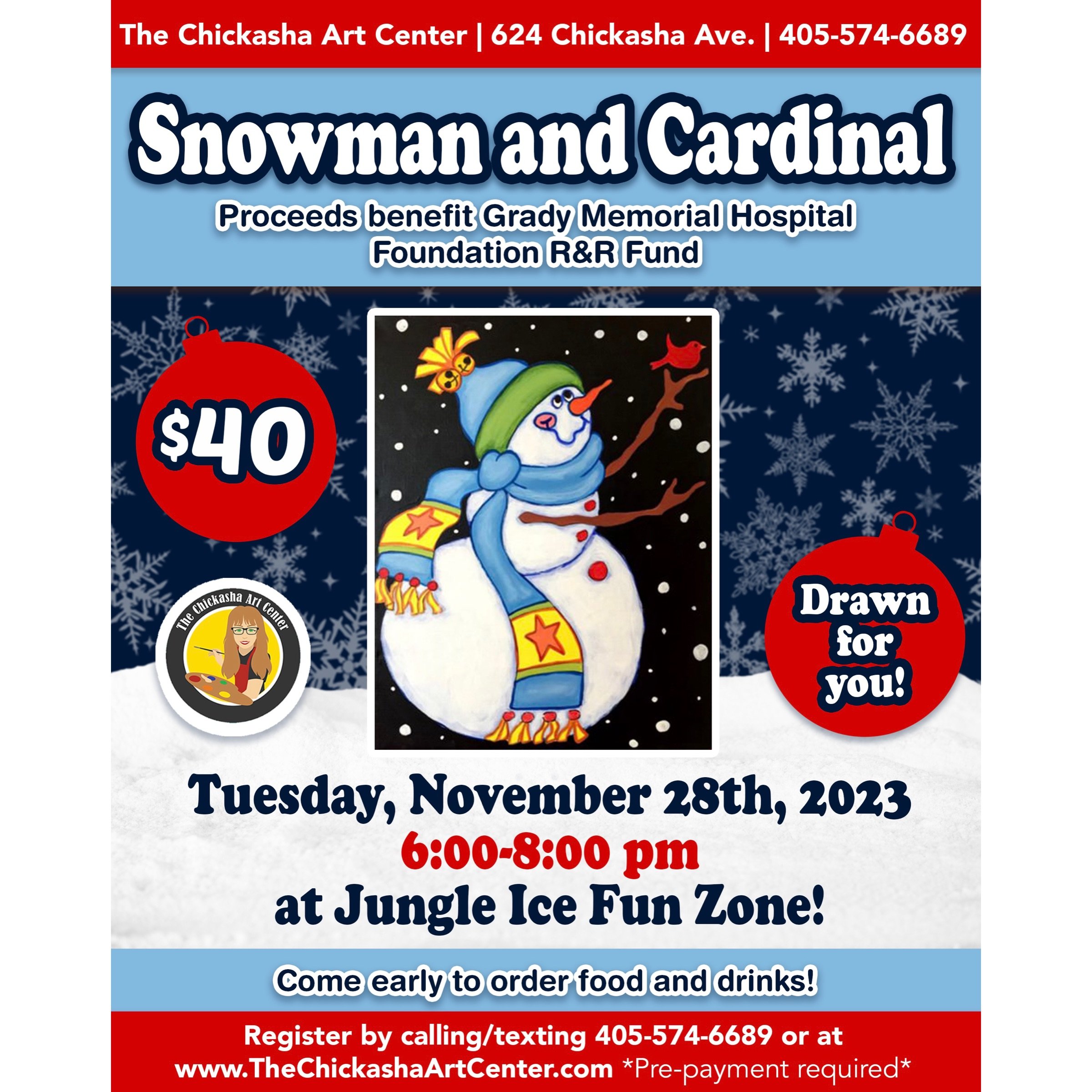 “Snowman and Cardinal” Workshop