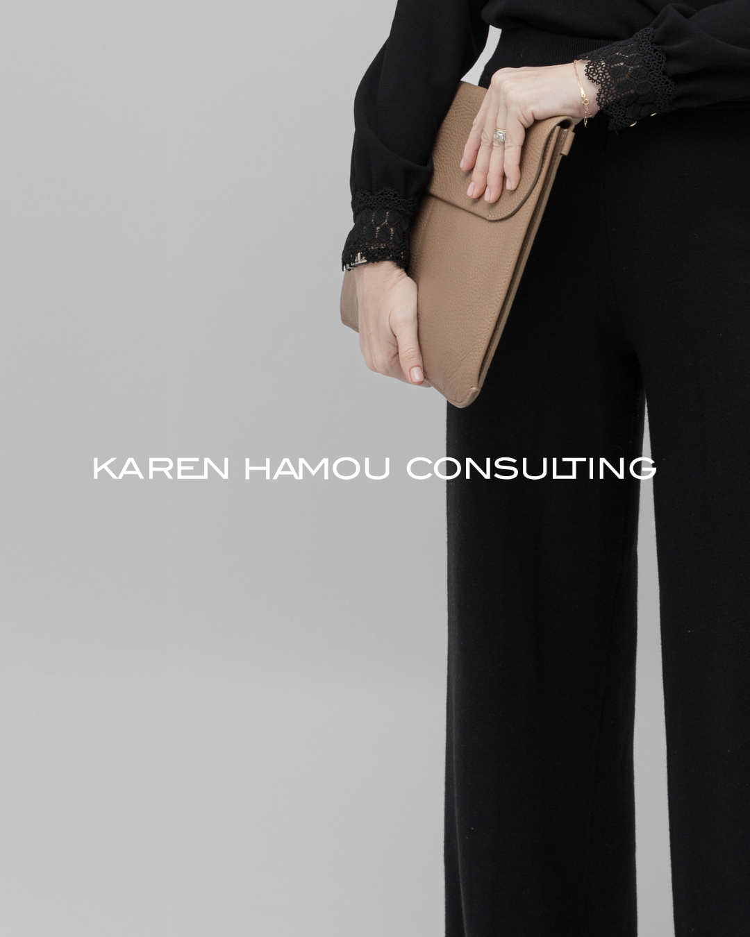 Karen Hamou Consulting brand identity and editorial campaign design by Ash Izsak Studio.