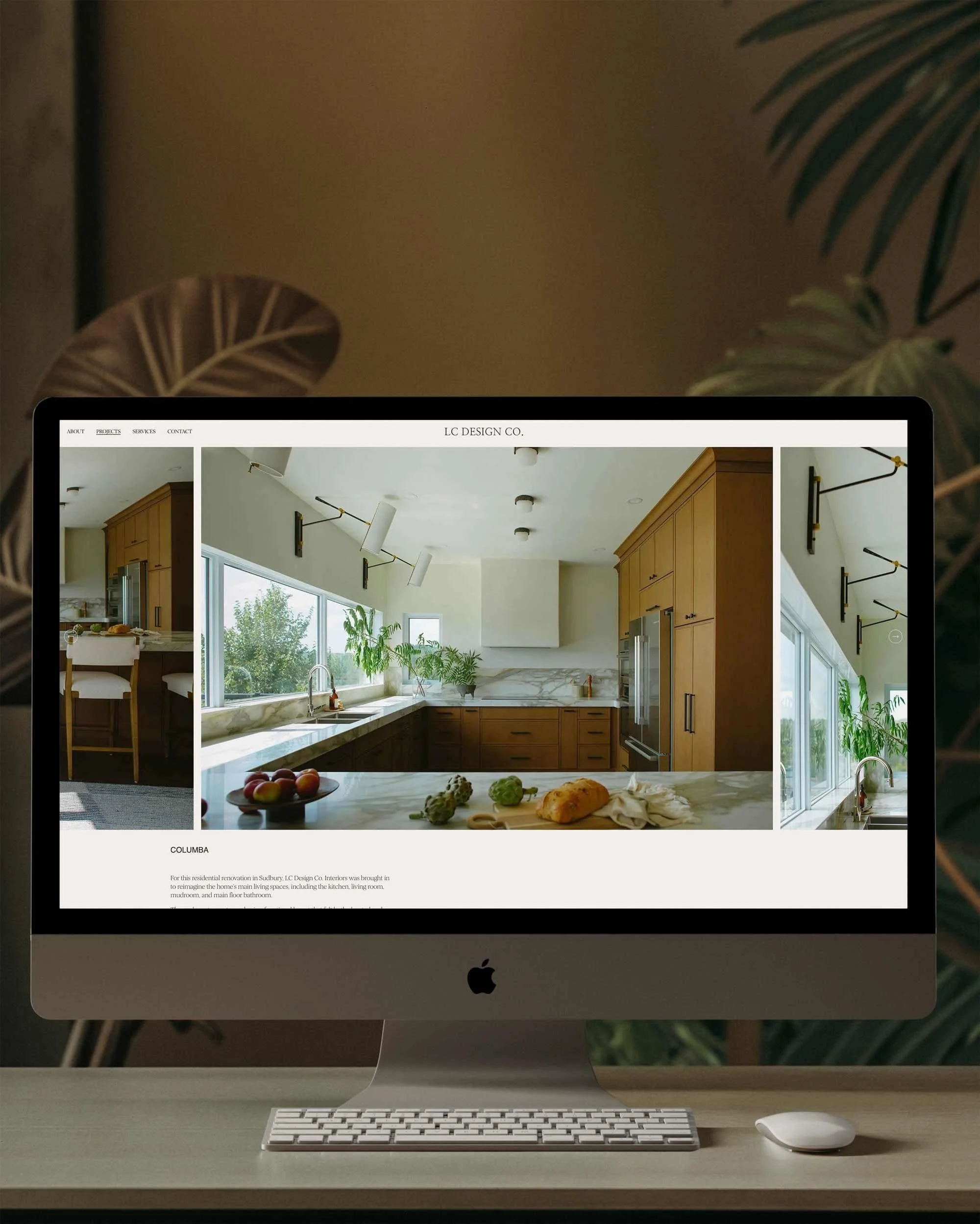 Custom Squarespace website for LC Design Co, an interior designer in Sudbury, Ontario