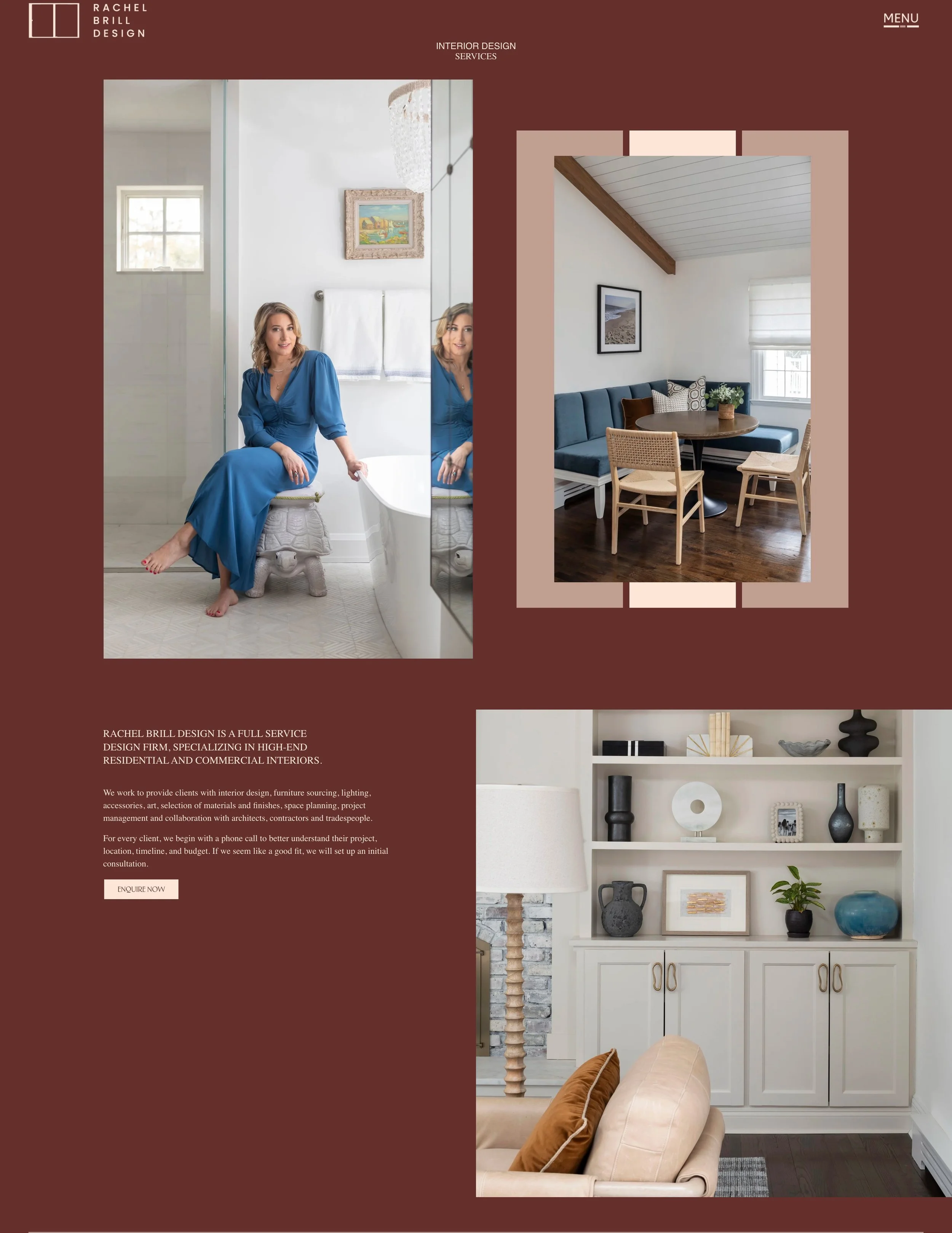 Rachel Brill Interior Design full-service interior designer website