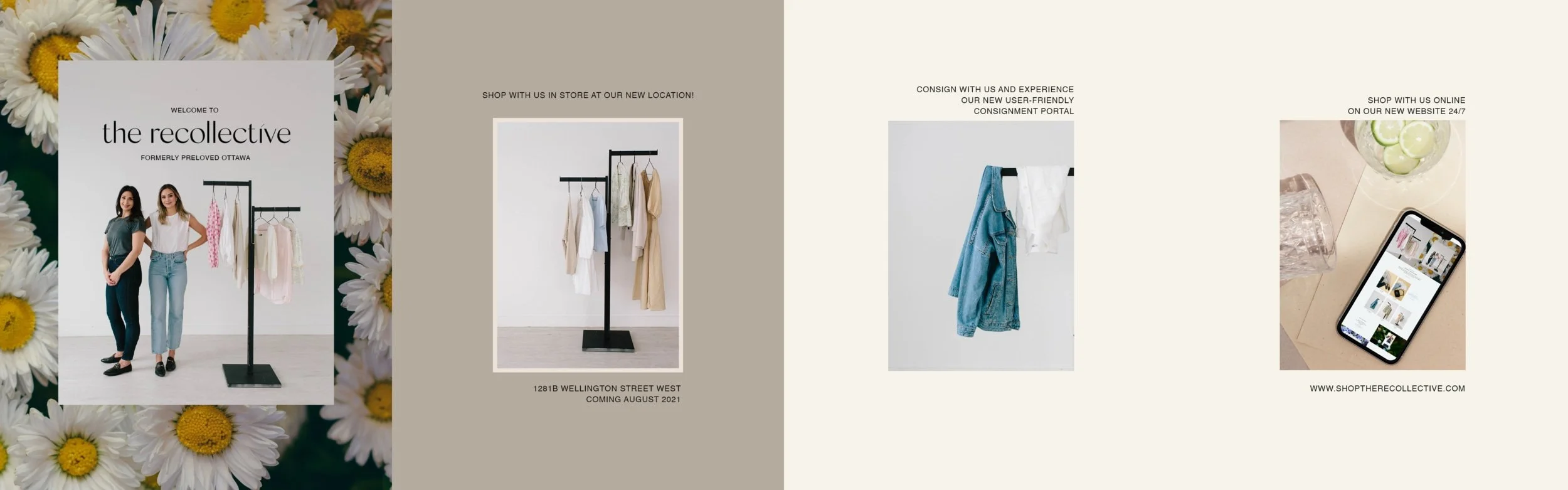 The Recollective Ottawa boutique brand and Shopify website design