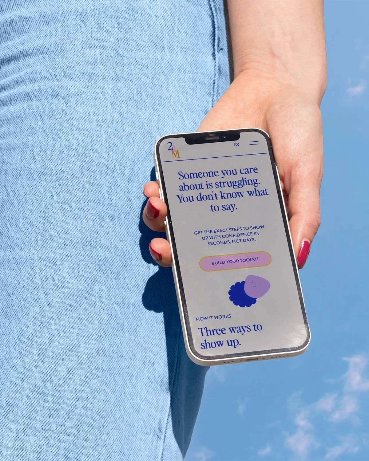 2AM brand identity and custom Squarespace website on mobile