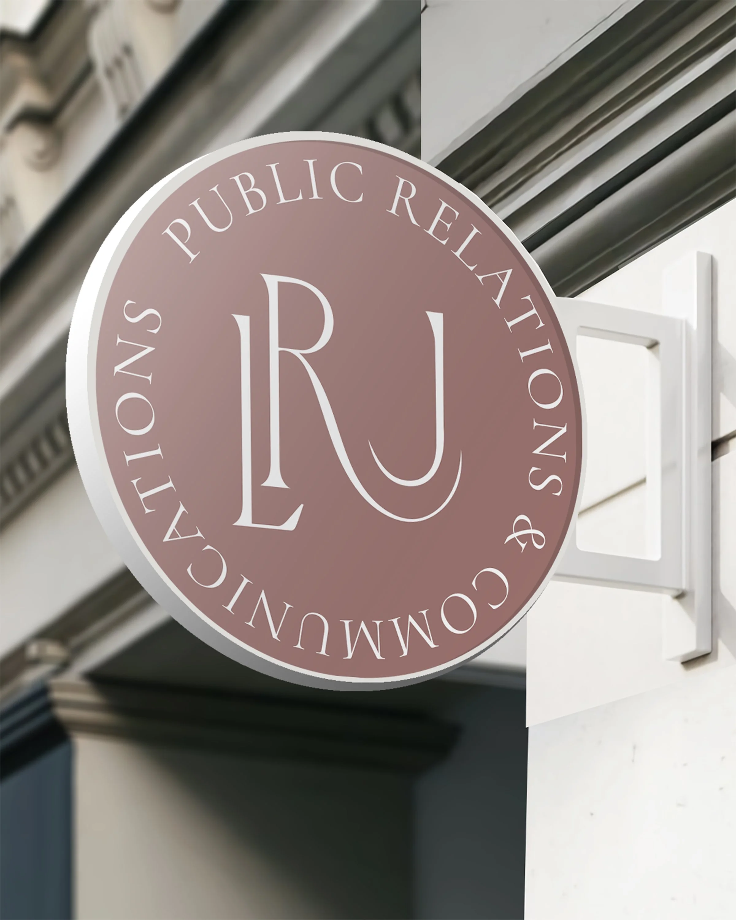 LRJ PR & Communications boutique PR agency signage and brand identity design