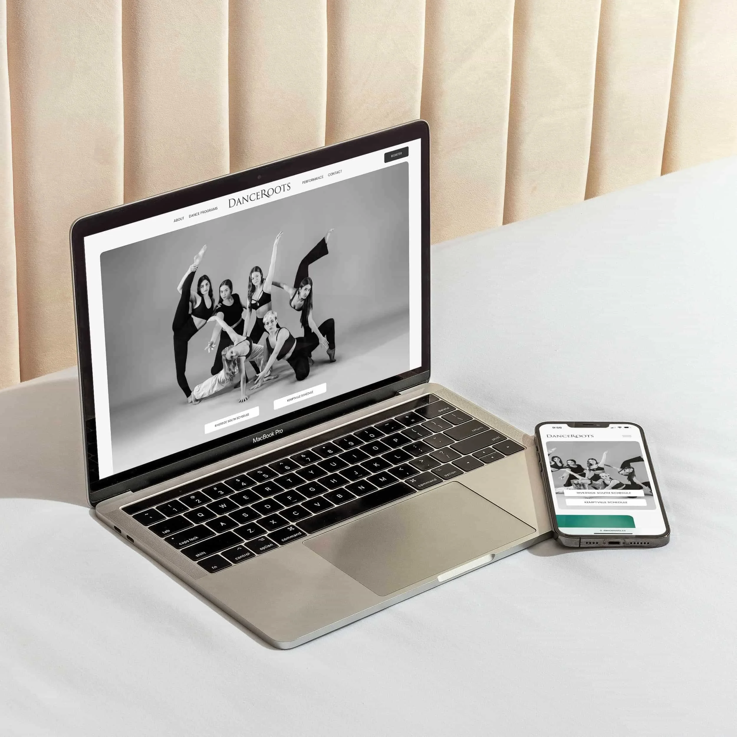 Custom Squarespace website for DanceRoots, an Ottawa dance studio