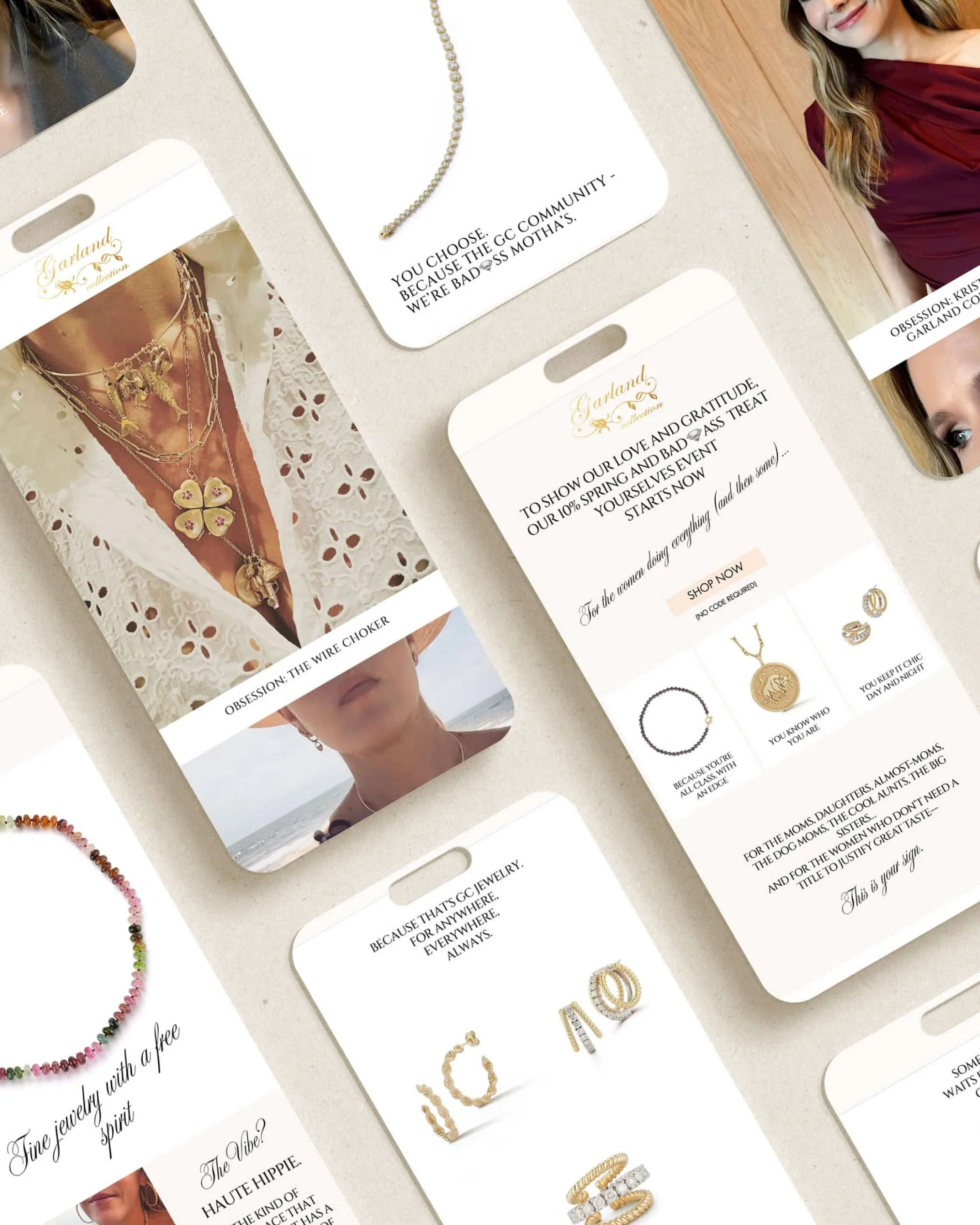 Shopify Email marketing design for jewellery brand Garland Collection