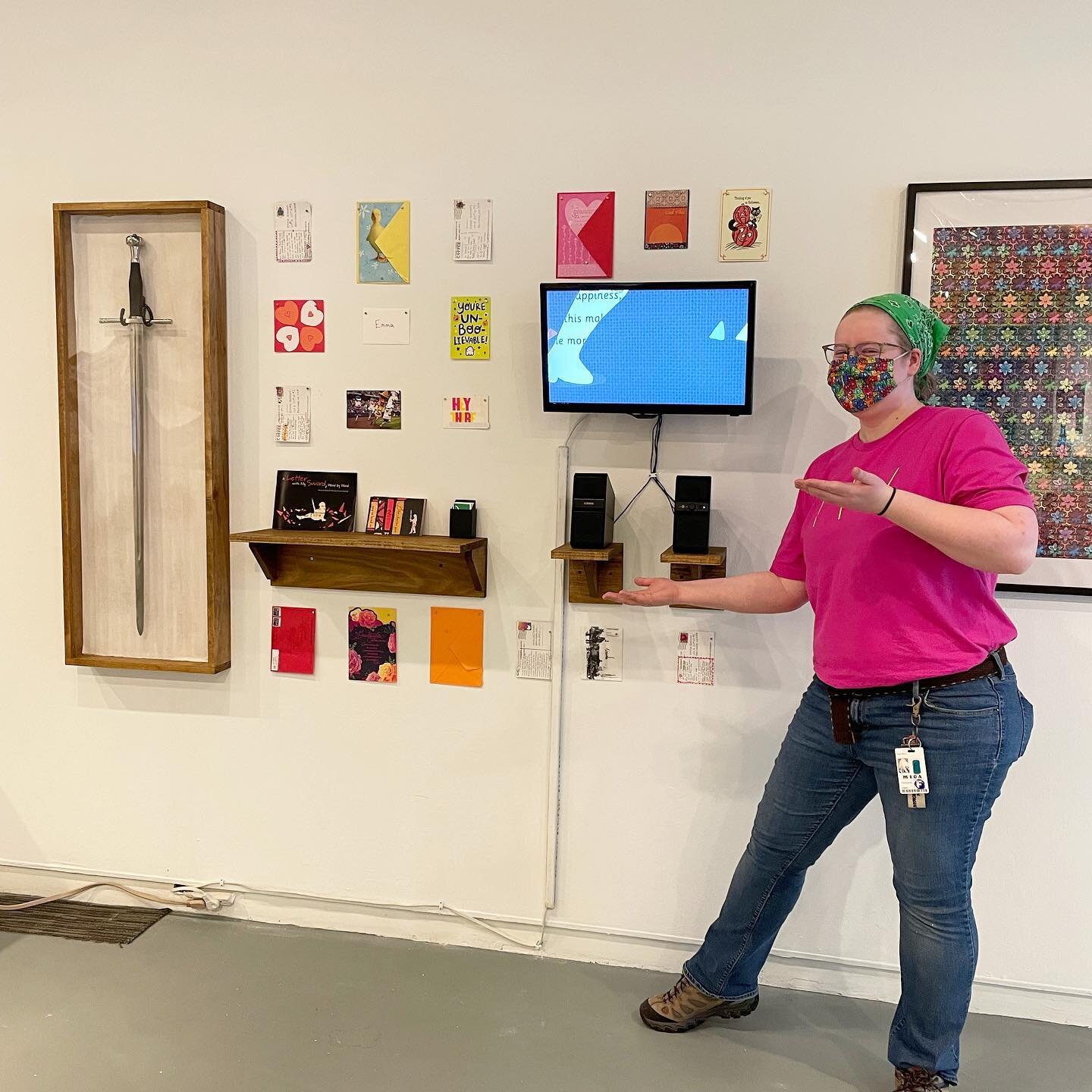 🤩Look out!🤩 Someone just finished their install for Artwalk! 

Come out and visit, watch some films, and take a postcard. You can find me in the Decker gallery, right behind Doris Cafe!

I owe a huge thanks to @shudderingnoisemachine , who made my 