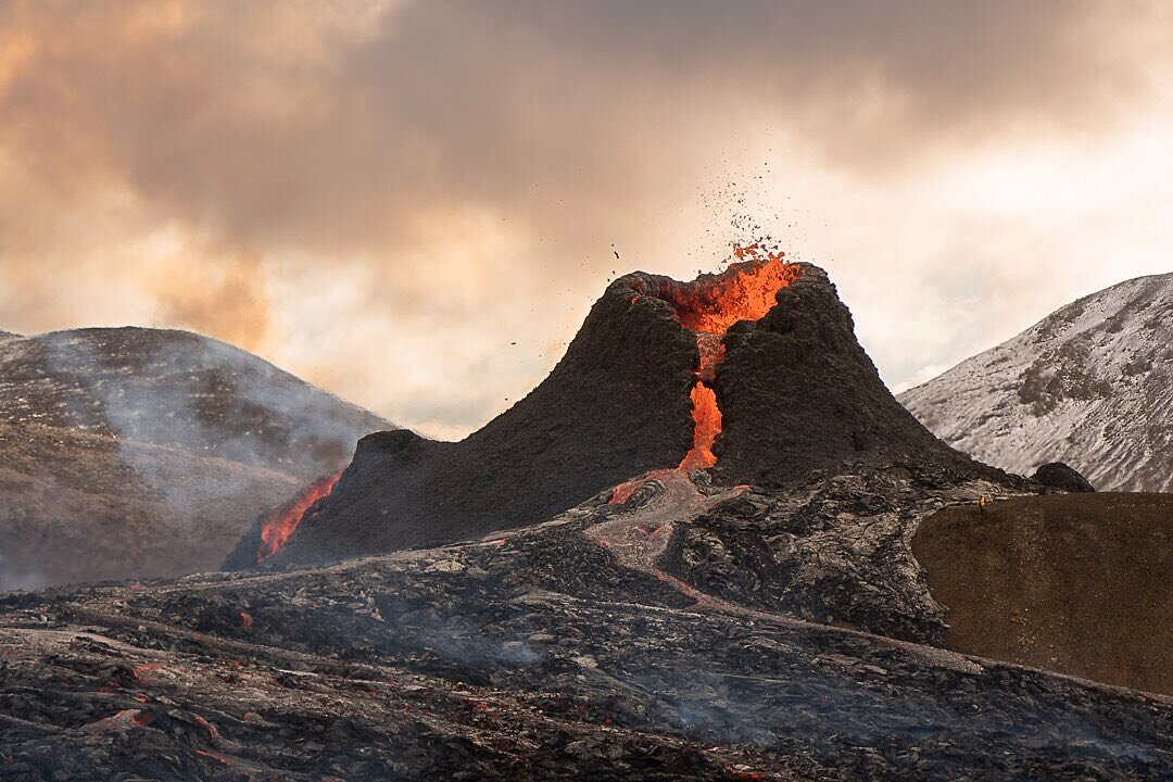 Spot the person for size 🌋