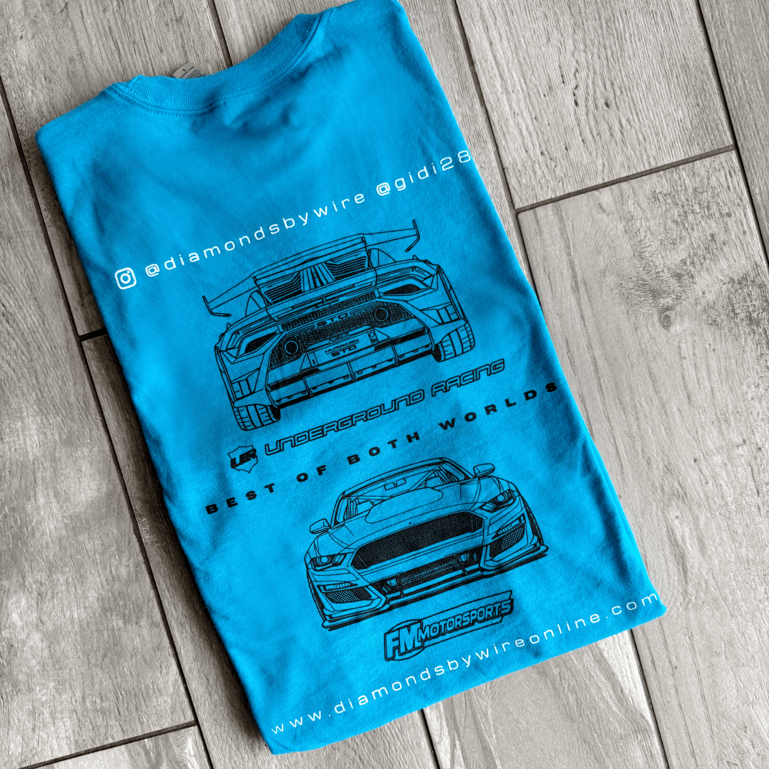 Diamonds by Wire Racing Tee - Splash Blue