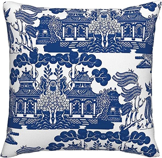Blue and White Chinoiserie Pillow cover
