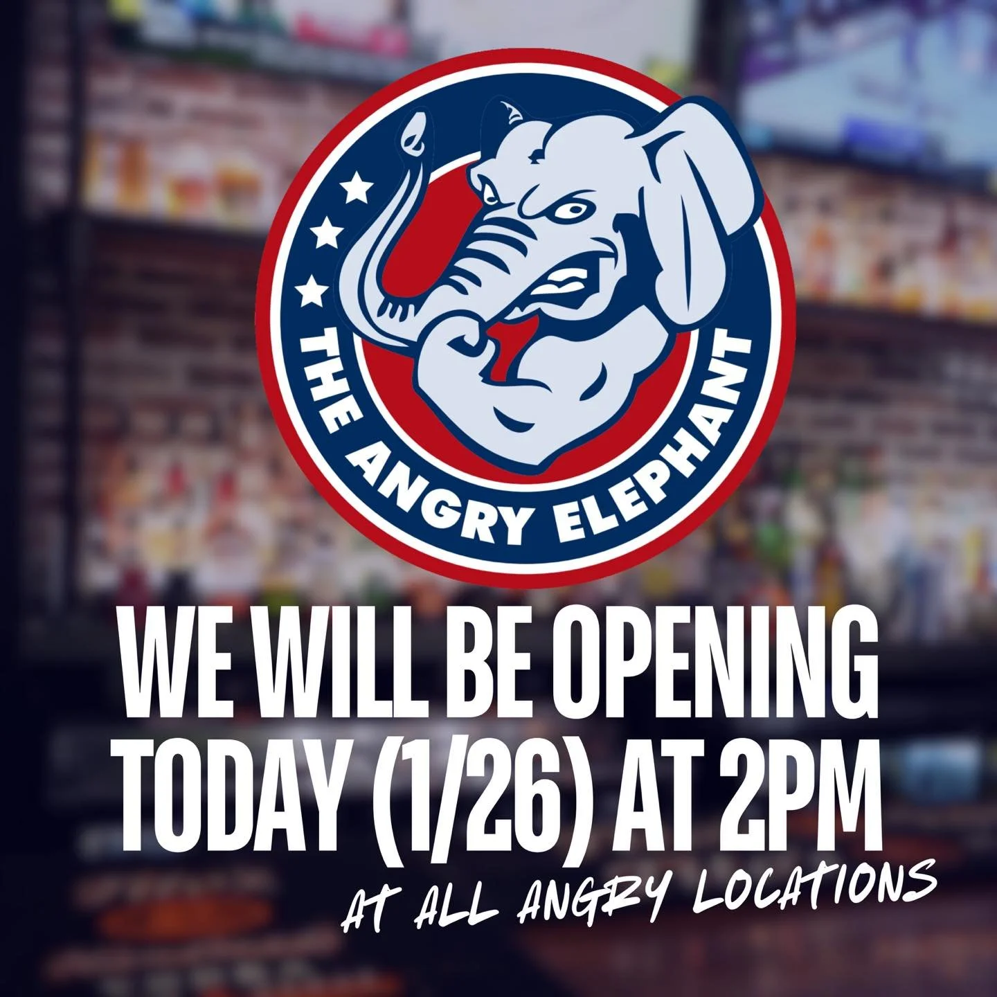 We will be opening today at 2pm
See y&rsquo;all at 2!