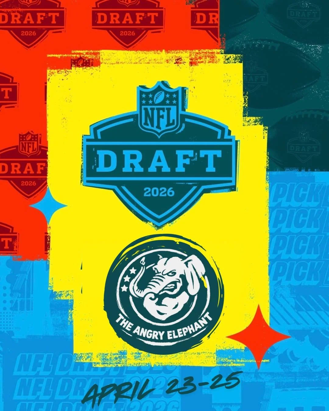 Draft weekend at the Angry Elephant 🐘🏈

We&rsquo;ve got every pick of the NFL Draft
📅 April 23&ndash;25

Cold drinks, big reactions, and your go-to spot for all the draft day drama.
Pull up, post up, and see how it all shakes out.

#NFLDraft #TheA