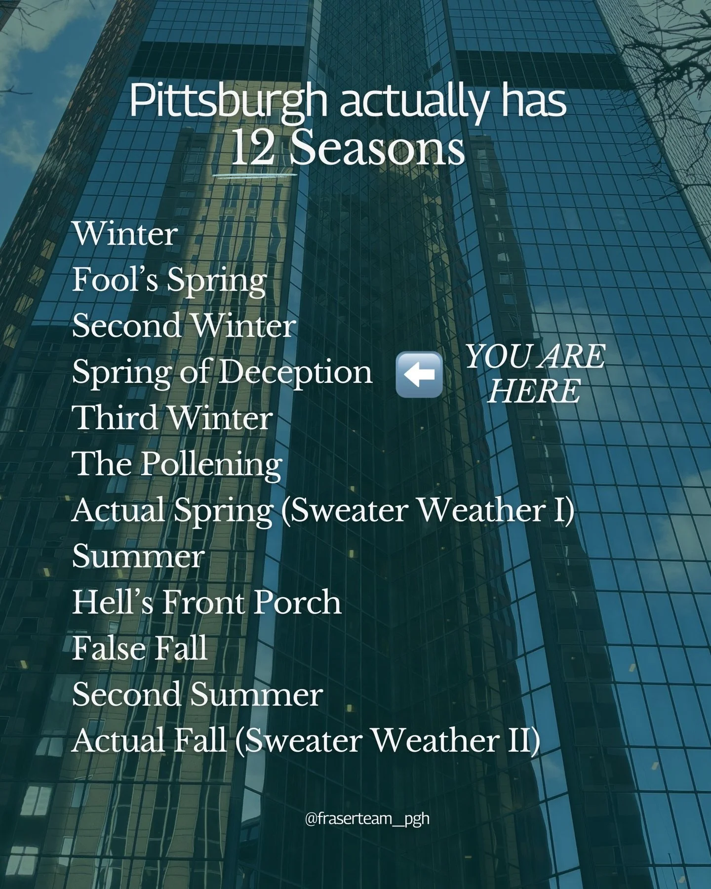 Honorable mention to a Pittsburgh winter holiday: Wrong Coat Day. Where somehow no matter what coat you put on for the day, it was the wrong choice.