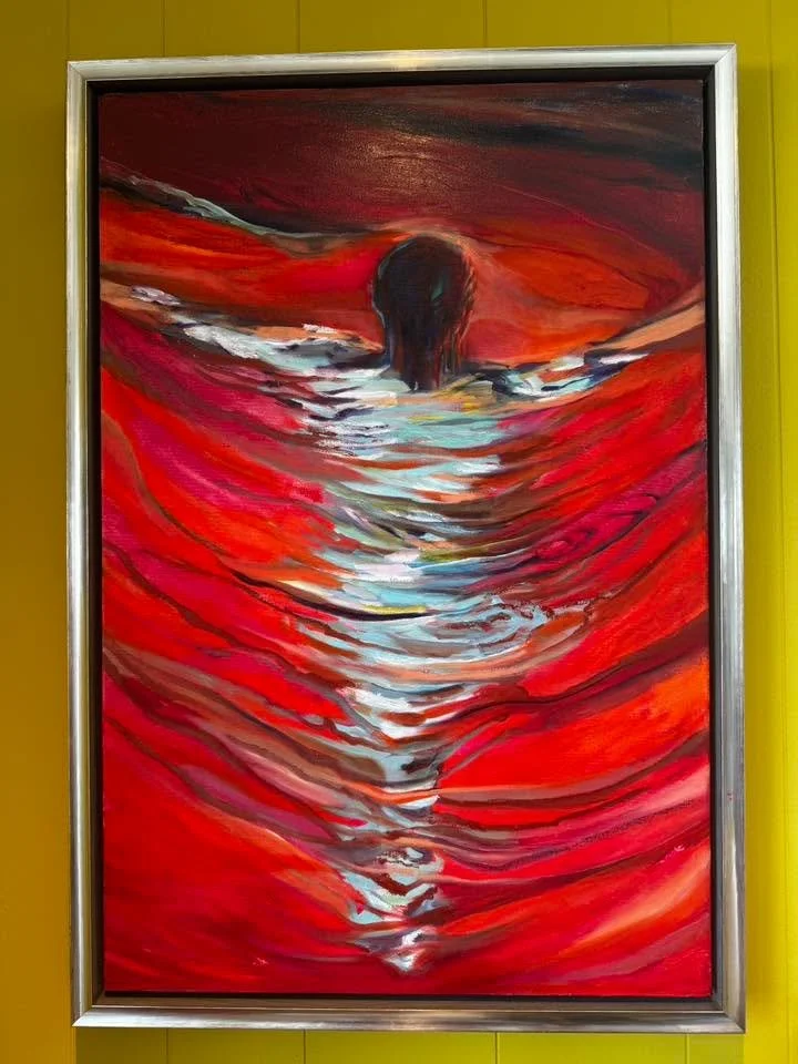 So happy to hear both my paintings &ldquo;Crimson Tide&rdquo; and &ldquo;Postures&rdquo; will be on view beginning tomorrow evening at 6pm Galveston Art League so if you are on the island and have some time - come see about us artists - GAL had a rec