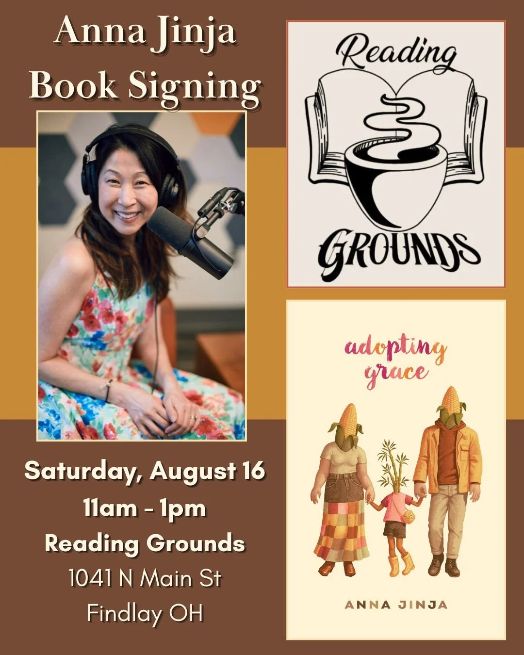 Anna Jinja August 16 Book Signing