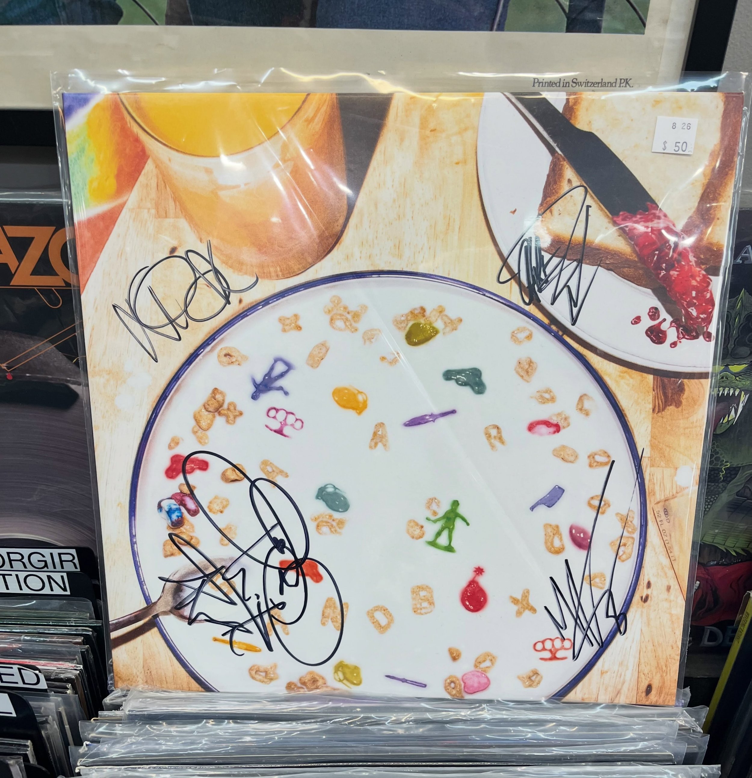 #theallamericanrejects fully signed Lp from our in store with the band last year.

#vinyladdictionrecords