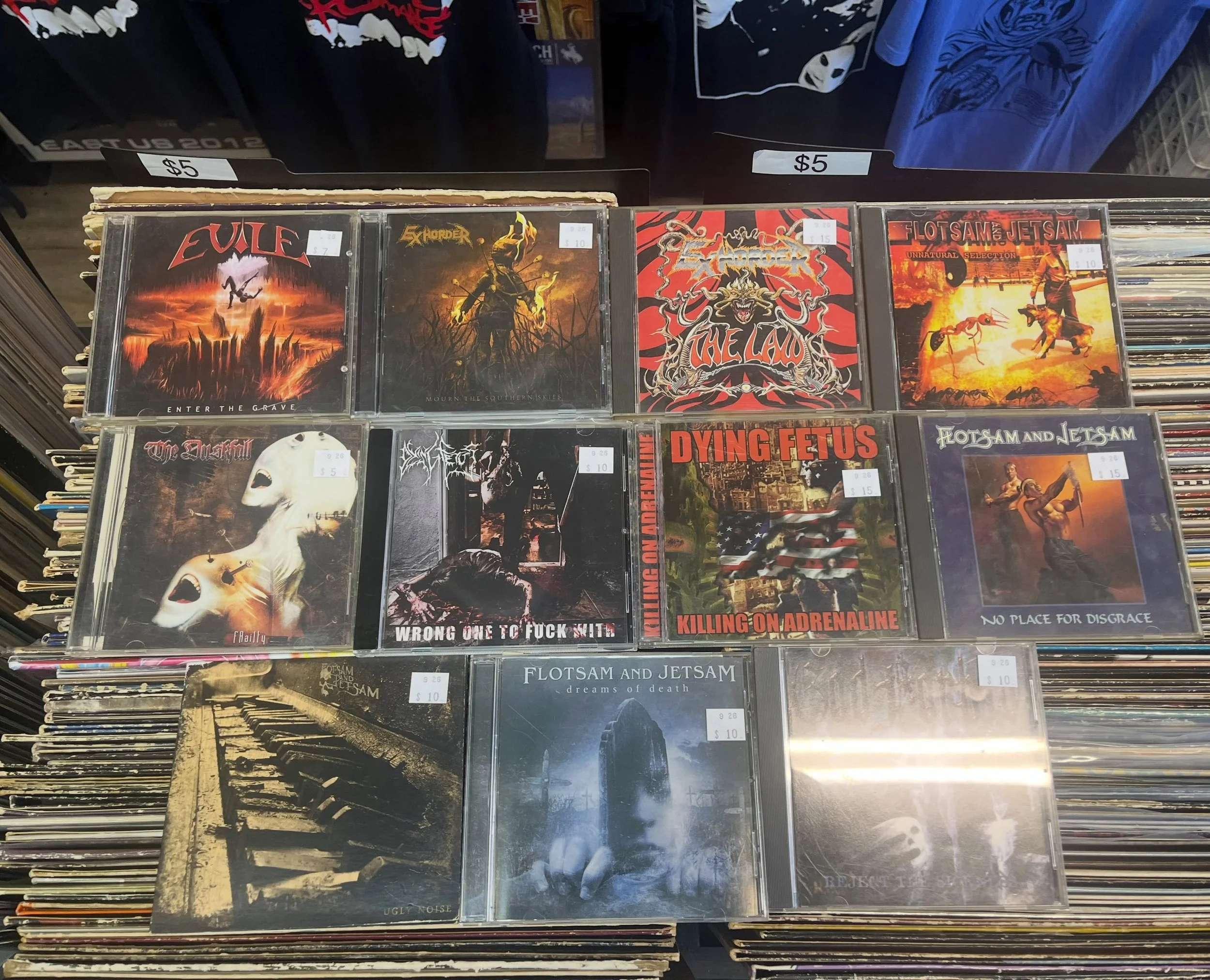 Restocking the metal CD section. 

#vinyladdictionrecords