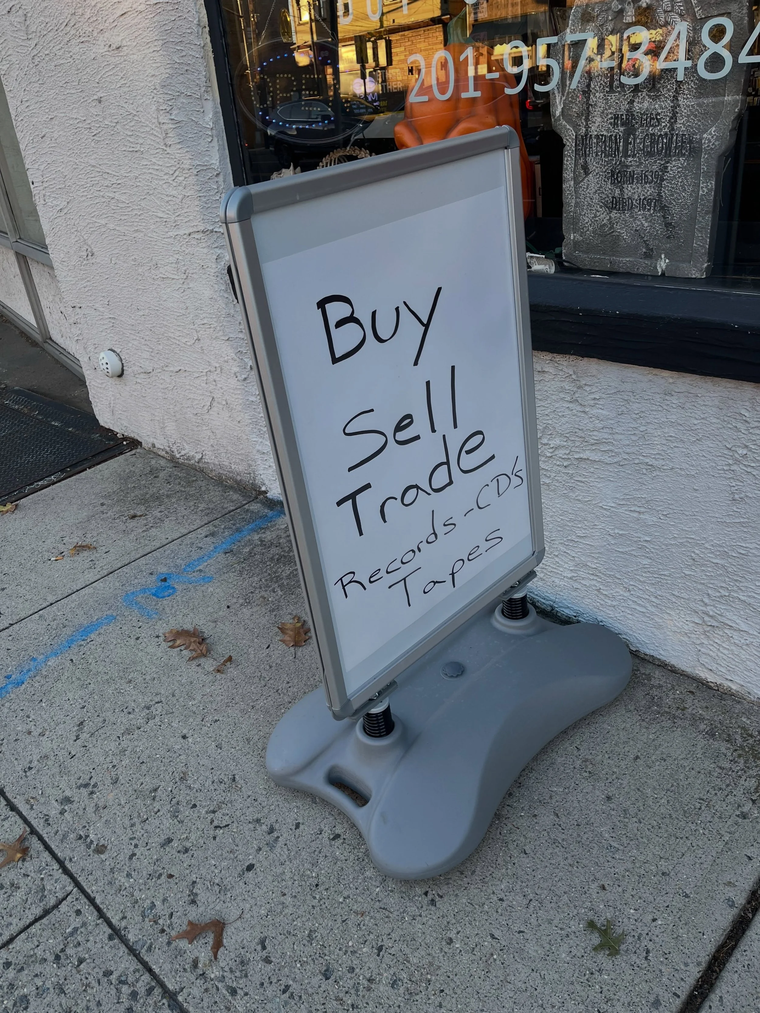 If you need a sandwich board we have two new ones available for 100 bucks each. They are 280 each on Amazon. You use as dry erase or you can use poster board etc,,,,,also weatherproof.