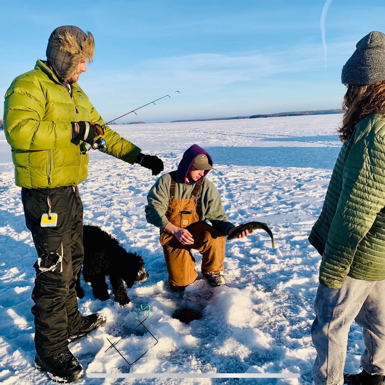 You can fish inside by the fire or outside in the elements! 

We have 8 holes drilled inside our climate controlled ice resorts but sometimes it&rsquo;s nice to get our and enjoy the beautiful winter sunshine ☀️🎣 

We can&rsquo;t wait to see you on 