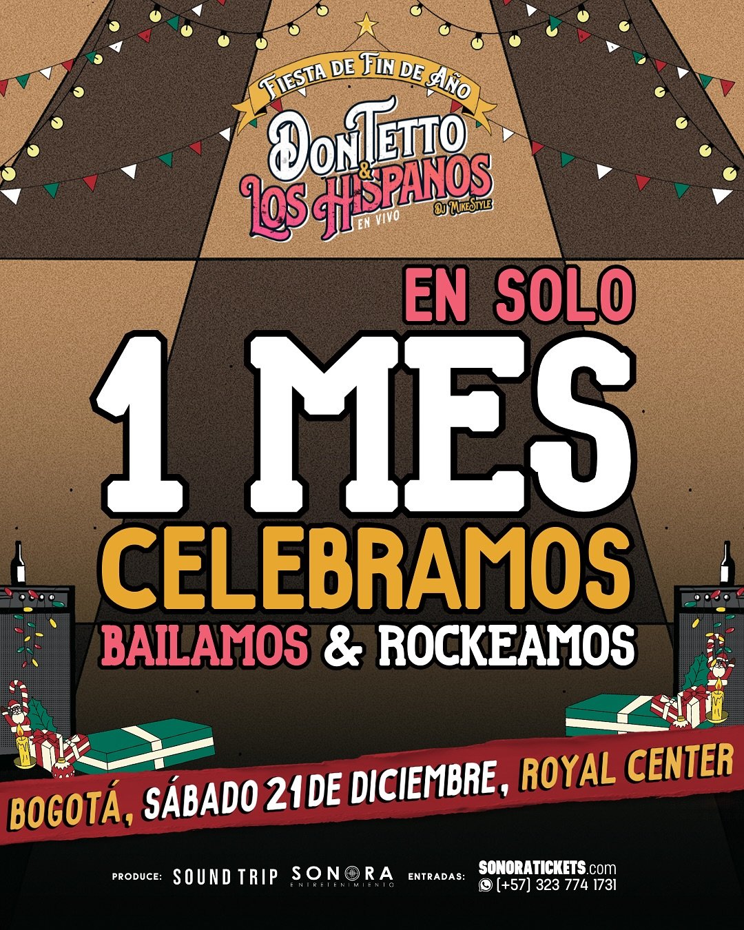 🥳🚨 &iexcl;LA FIESTA NAVIDE&Ntilde;A LLEGA EN UN MES! 🚨🎄

Celebraremos, bailaremos y rockearemos juntos 🤘🏼 este fin de a&ntilde;o 2024 en la fiesta que no sab&iacute;a que necesitabas: @dontetto &amp; @loshispanos 🔥 junto a @djmikestyle 🪩

&ie