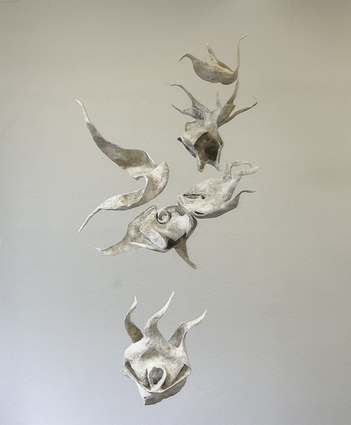 Spinning Time into Form: Spiraling. Papier-mâché, 2025.
