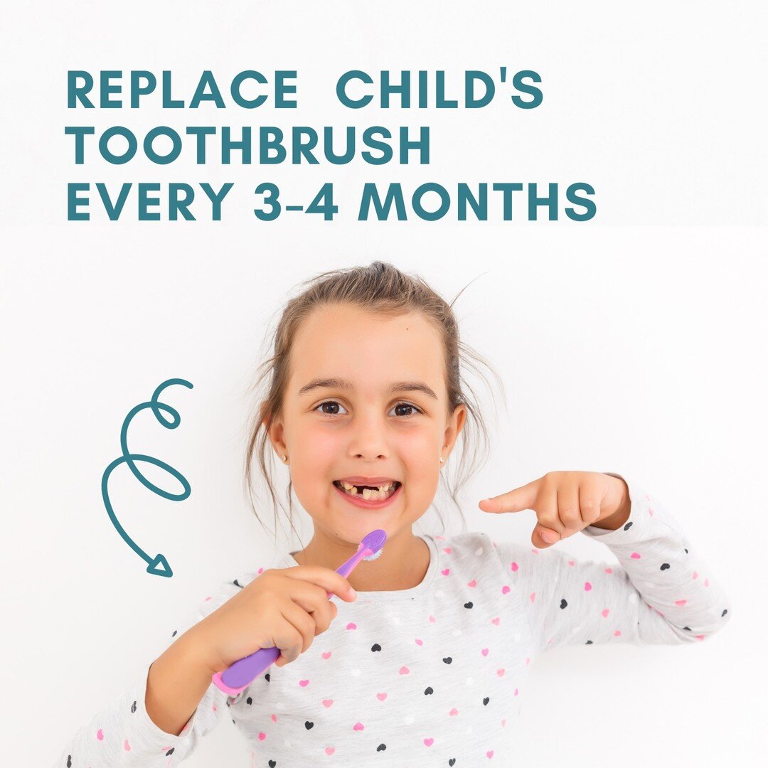 We know having children makes your lives really busy! We just wanted to remind you that it is important to replace your child's toothbrush once in awhile to avoid bacteria buildup ❤️😁