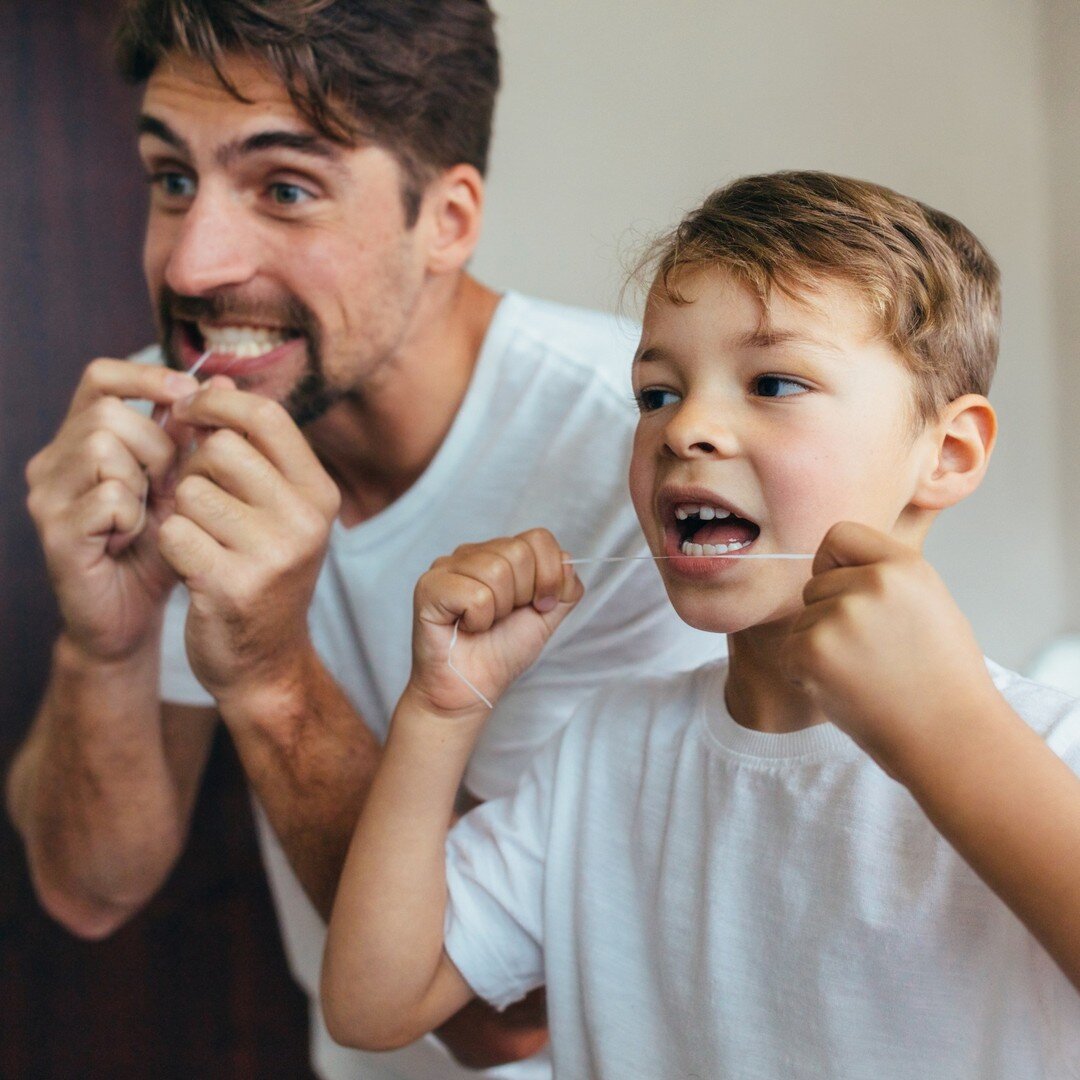 Teaching your children good oral healthcare should be fun! Do it with them twice a day and give them positive reinforcement. You can even turn it into a game or competition!