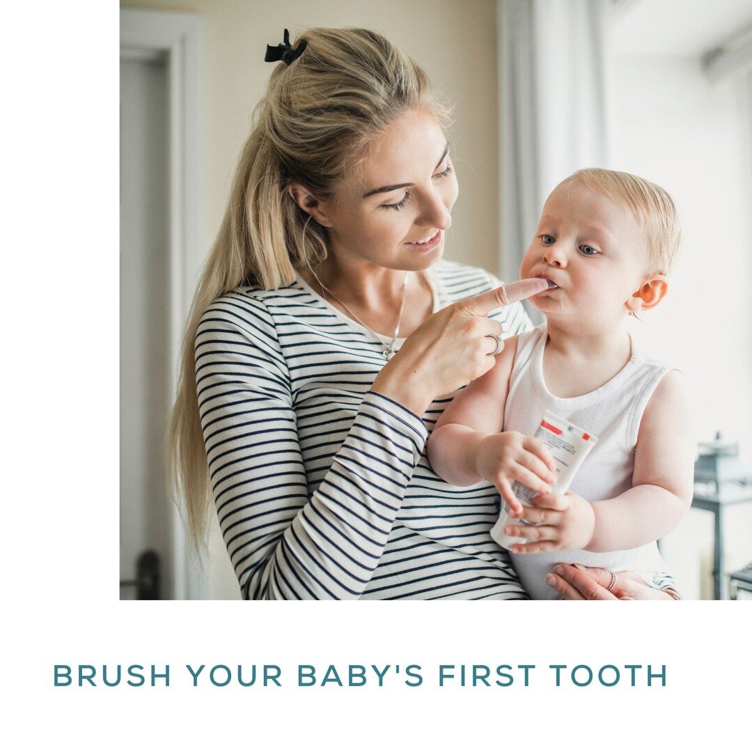 Calling all new parents! You should begin brushing your baby's teeth whenever their first tooth comes in! Use toothpaste made for babies, but be sure to take care of that adorable first tooth 🦷