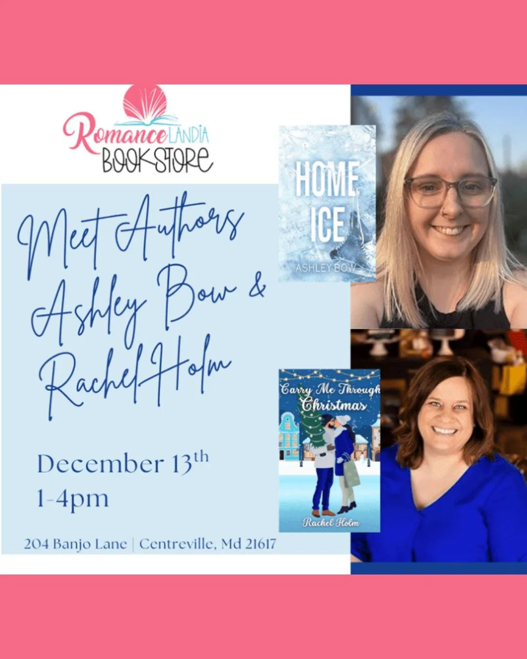 I'm so excited to be at Romance-Landia Bookstore on Saturday afternoon! Staci is such a huge supporter of Indie Authors and I'm so grateful to be close enough to pop-up at the store!

If you're in the Eastern Shore, or even feel like making the drive