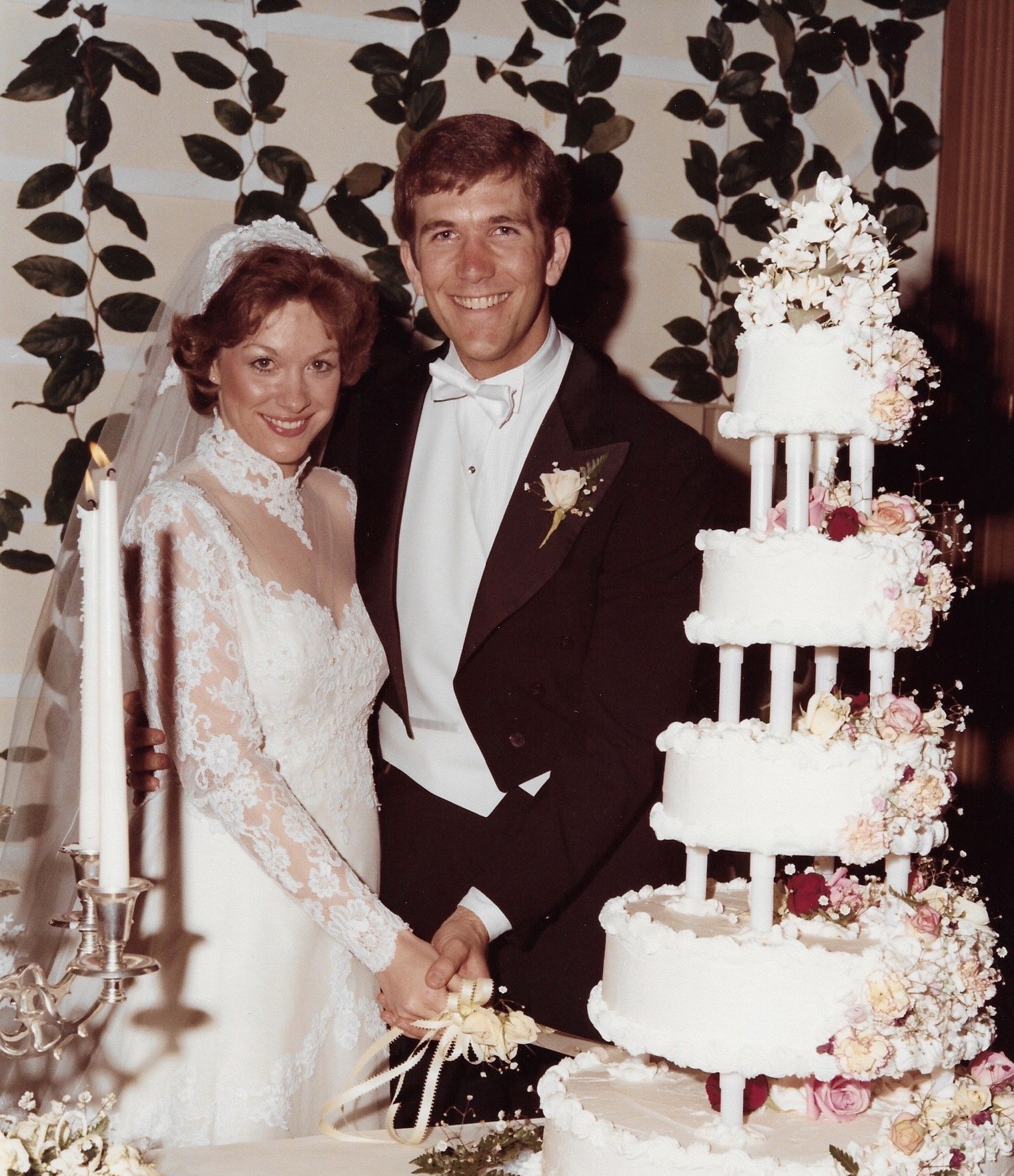 Evelyn and Rick's wedding day in February 1982
