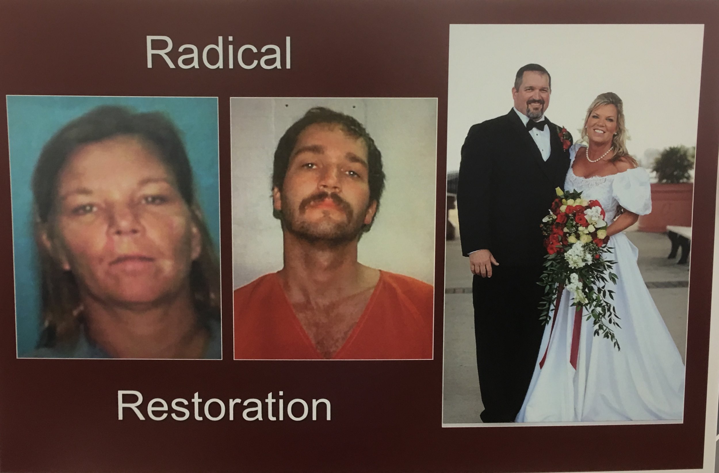 Dawn and Ron Adkins, before and after Christ