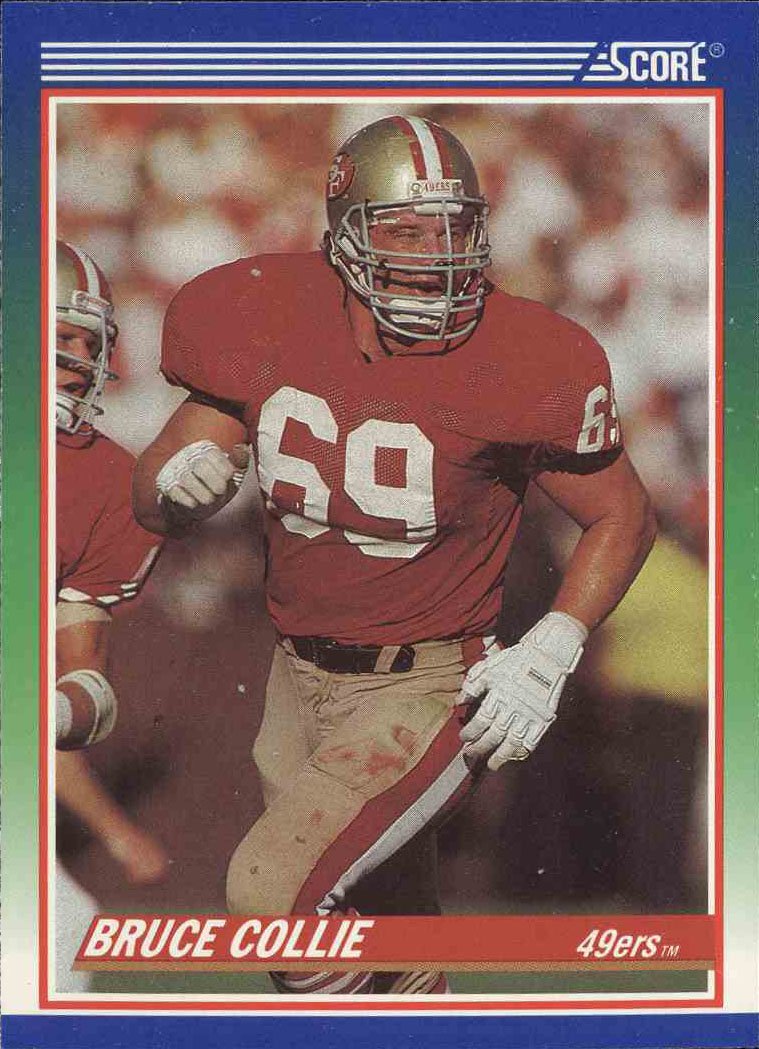 Bruce Collie NFL San Francisco 49ers collectors card front