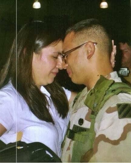 This was at Fort Benning around 1 am in July 2003 coming back from Iraq. We had been apart for seven months.