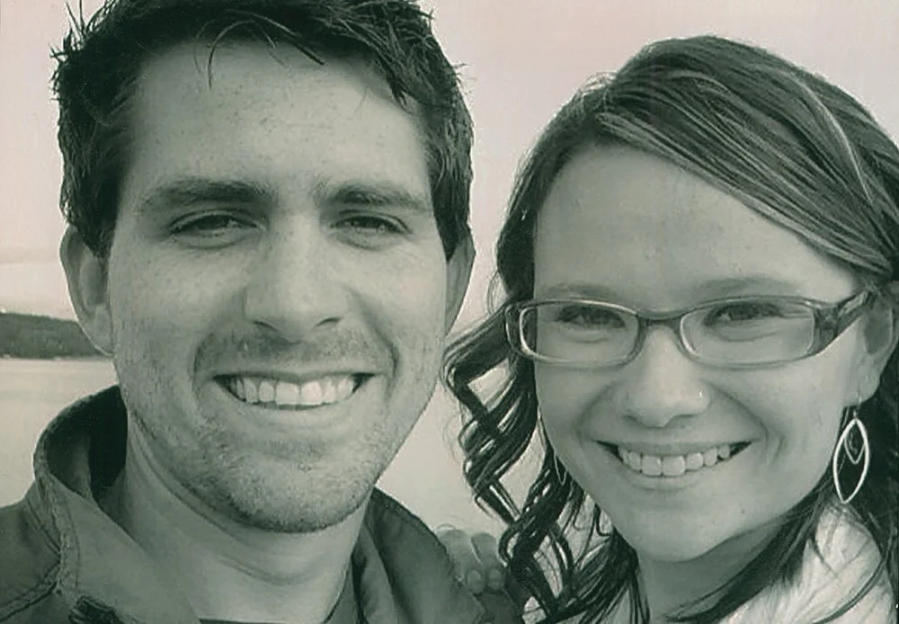 Brandy with her husband John, around their wedding date