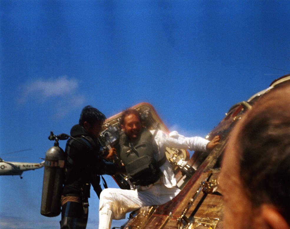 Charlie Duke back on Planet Earth again!