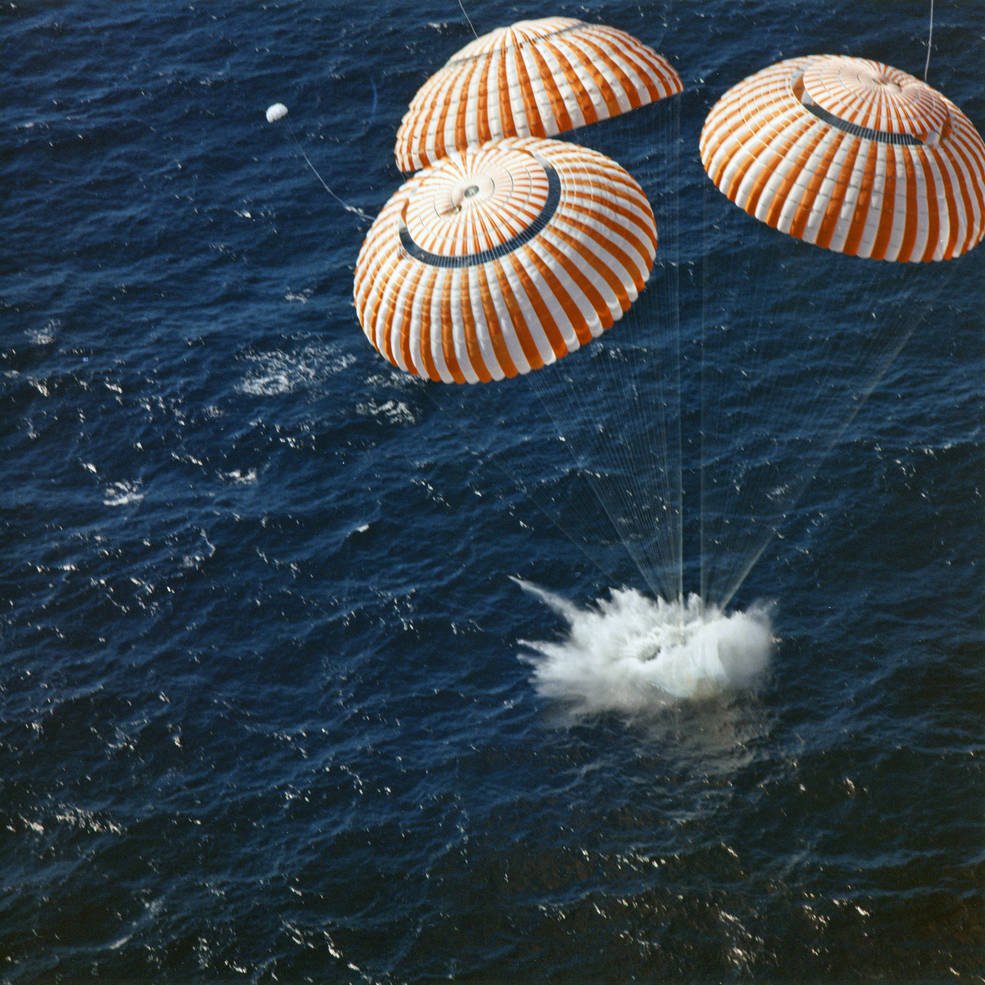 Apollo 16 splashdown!