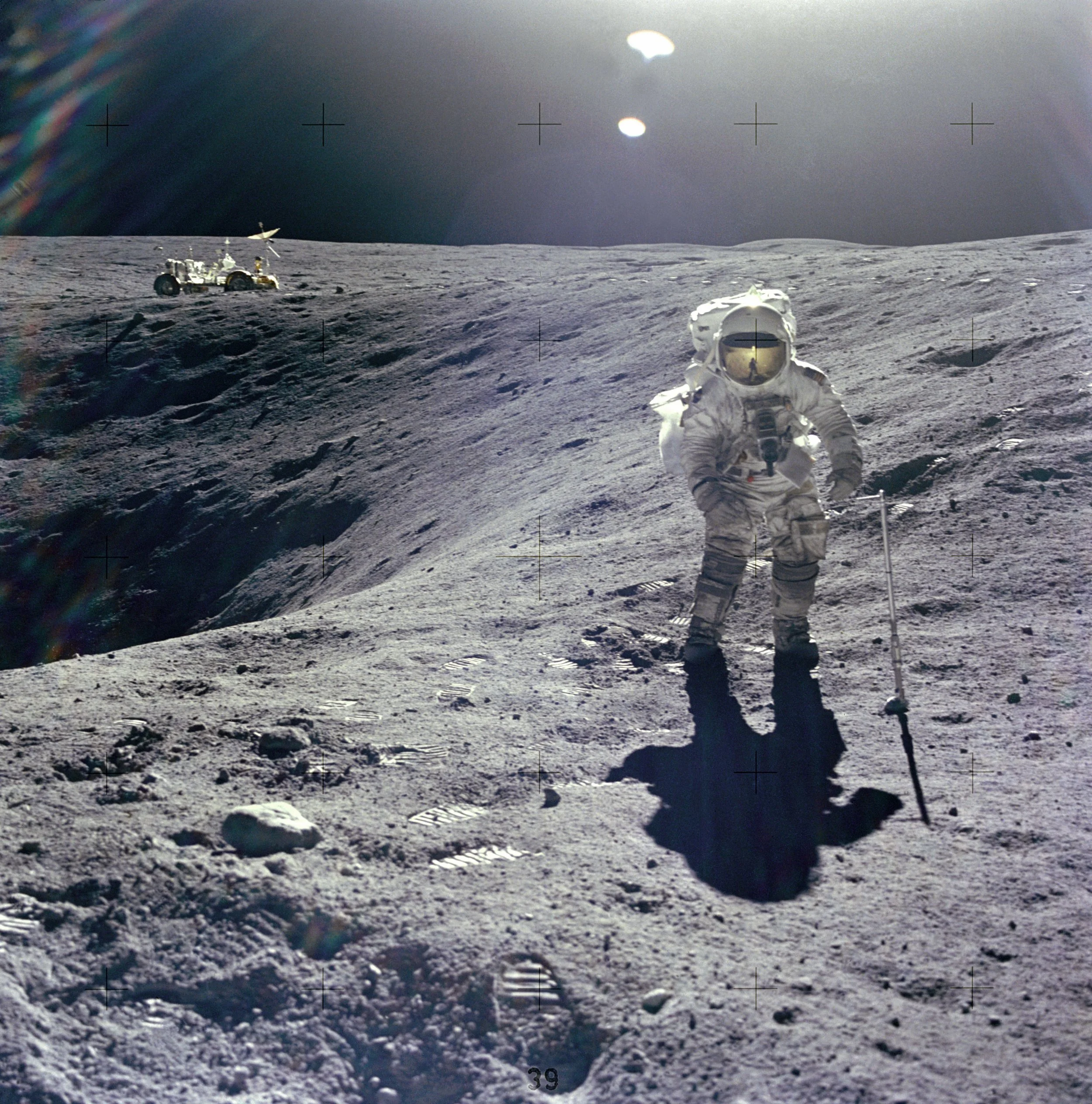 Charlie Duke on the moon