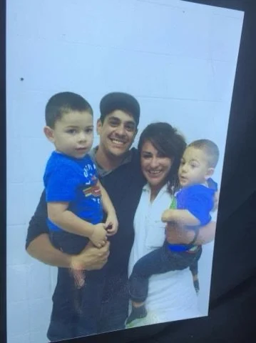 Brittini in prison with Michael and their 2 sons