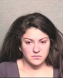 Brittini's mugshot the night of the wreck
