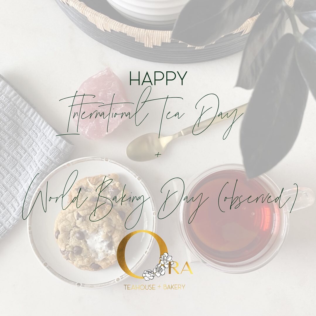 This year, International Tea Day + the observation of World Baking Day fall on the same day! Today, May 21st, make sure to enjoy both of possible. I&rsquo;d love to see how you celebrate so tag me. Enjoy + Be Well! 🤍🫖🧁
.
.
.
#orateahouseandbakery 