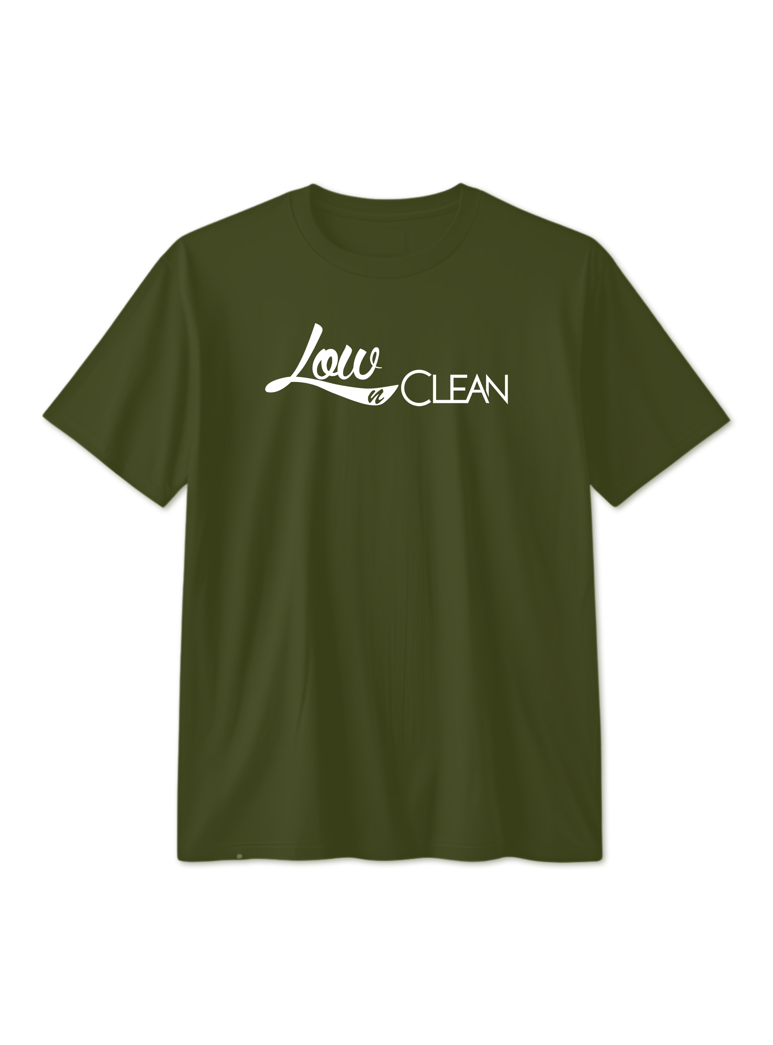 Low N Clean Supporter T-Shirt - Army Green w/ White Logo