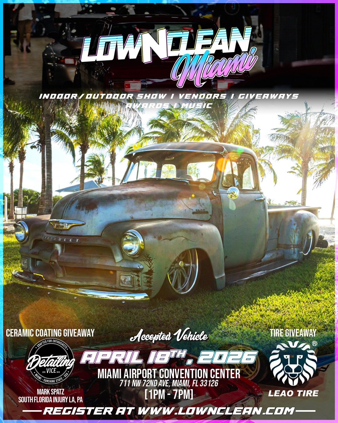 MIAMI - 8 DAYS AWAY! 🔥
Registration closes tomorrow and any unpaid spots will be forfeited.
Roll-in information will be sent out to your emails on Sunday, be sure to check your spam folder.

Now&rsquo;s the chance for you to post your Show Flyer on 