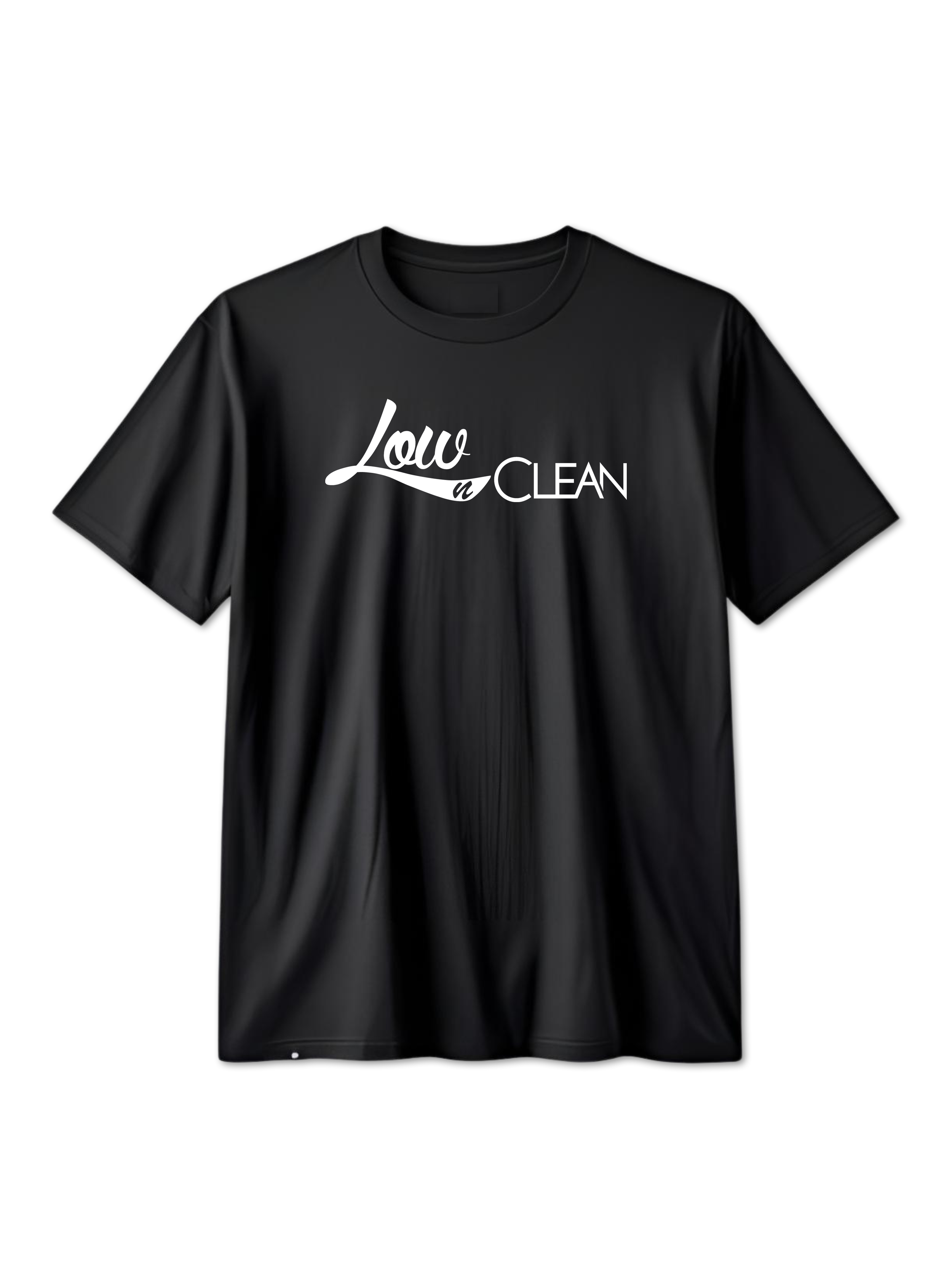 Low N Clean Supporter T-Shirt - Black w/ White Logo
