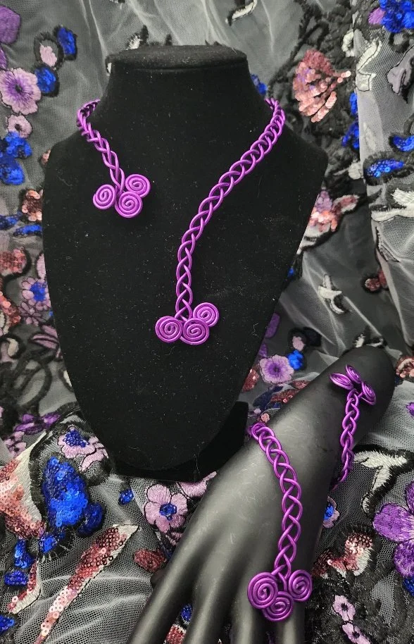 Collar and Cuff Set-Aluminum. Purple